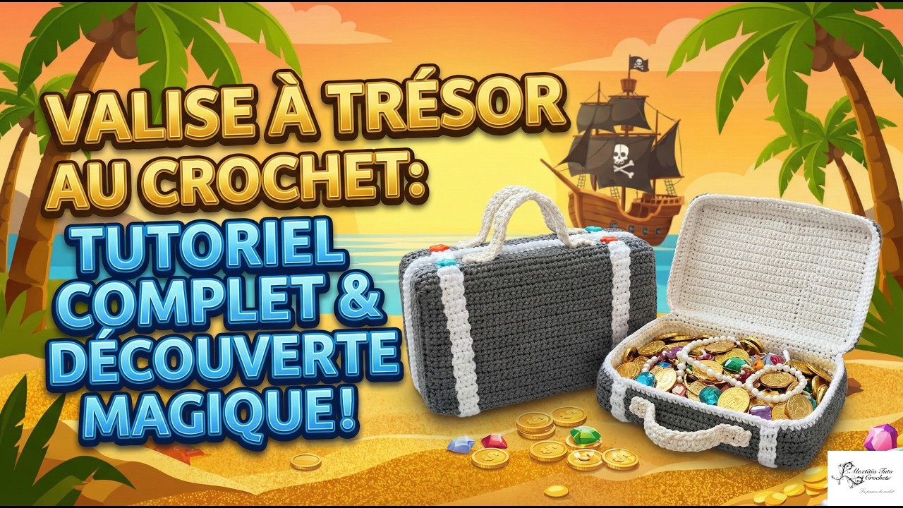 Tuto valise &agrave; tr&eacute;sor au crochet @AlextitiaTutoCrochet