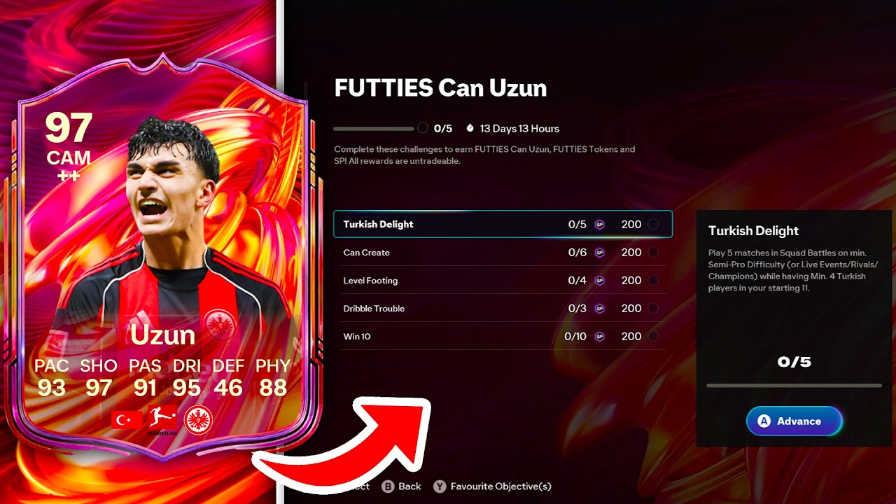 Как быстро выполнить задачи FUTTIES Can Uzun в FC 26