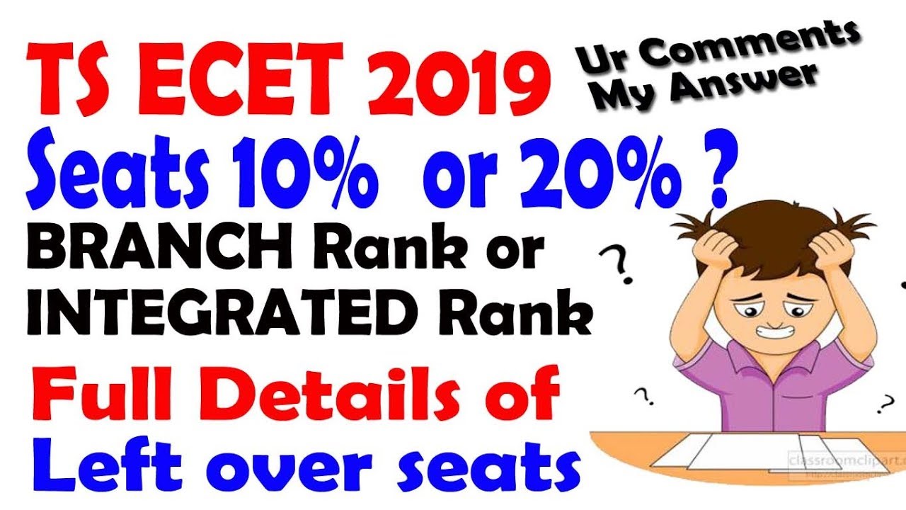 TS ECET 2019 | TS ECET  BRANCH Rank or  INTEGRATED Rank | TS EAMCET Left over seats