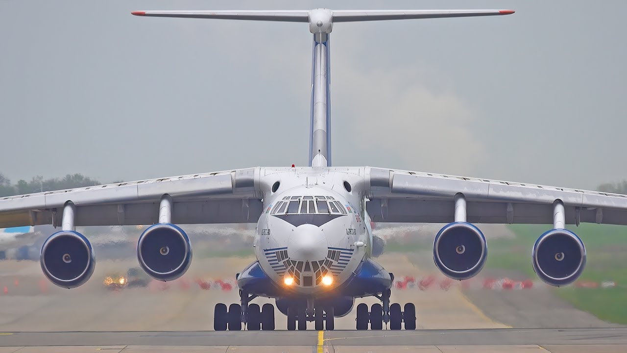 SPECTACULAIRE Plane Spotting ✈️  EXTREME CLOSEUPS AT LIEGE 🇧🇪 RARE ILYUSHIN-76 🇦🇿