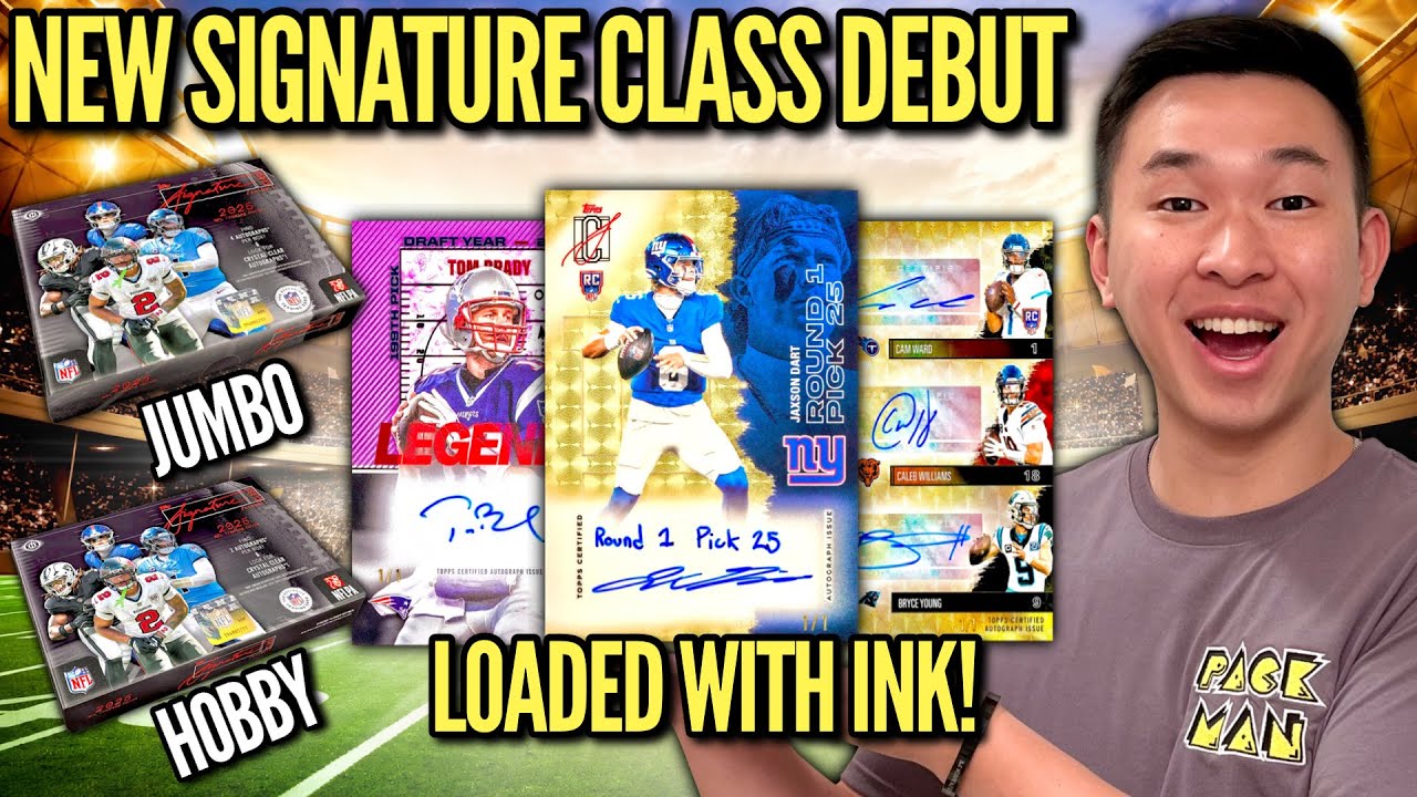 NEW TOPPS SIGNATURE CLASS FOOTBALL HAS ARRIVED (LOADED WITH AUTOS)! 😱🔥 2025 Hobby & Jumbo Box Review