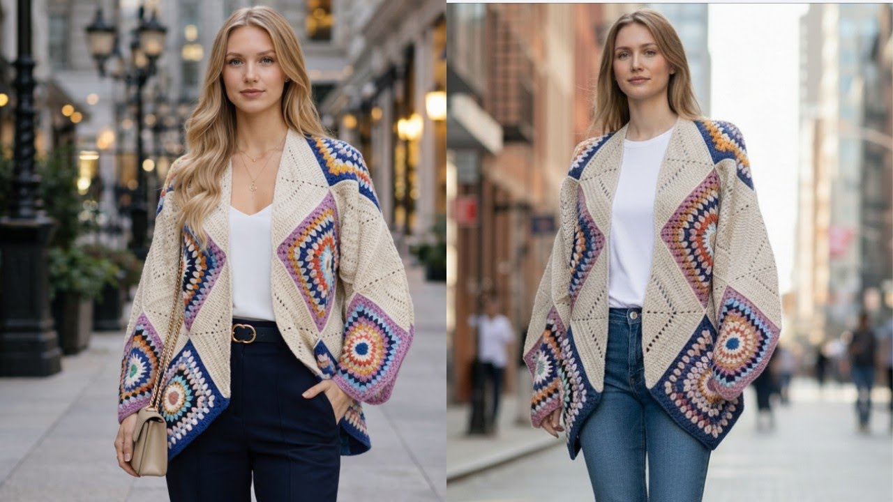 Bohem Hırka 💞 3. Bölüm / Bohemian Cardigan / Motifli Hırka / Crochet Cardigan
