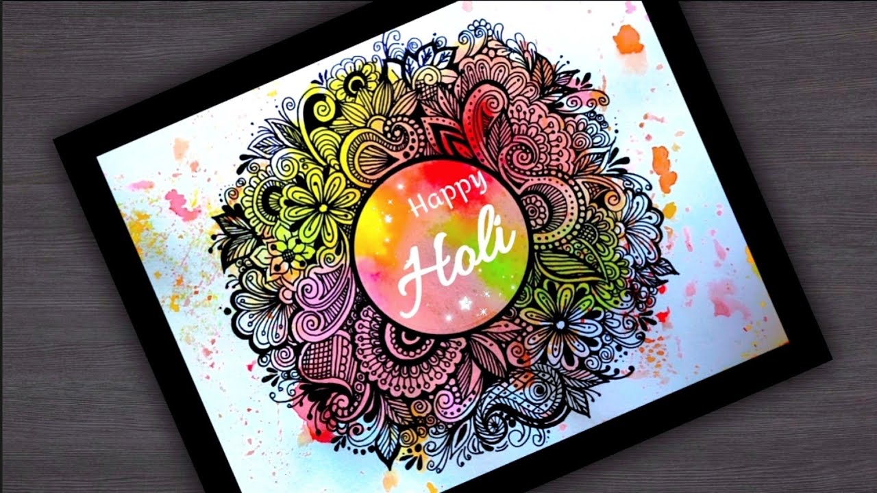 happy Holi Mandala Art|holi mandala art|happy Holi drawing|Mandala Art @VennilaYLCreations |holi