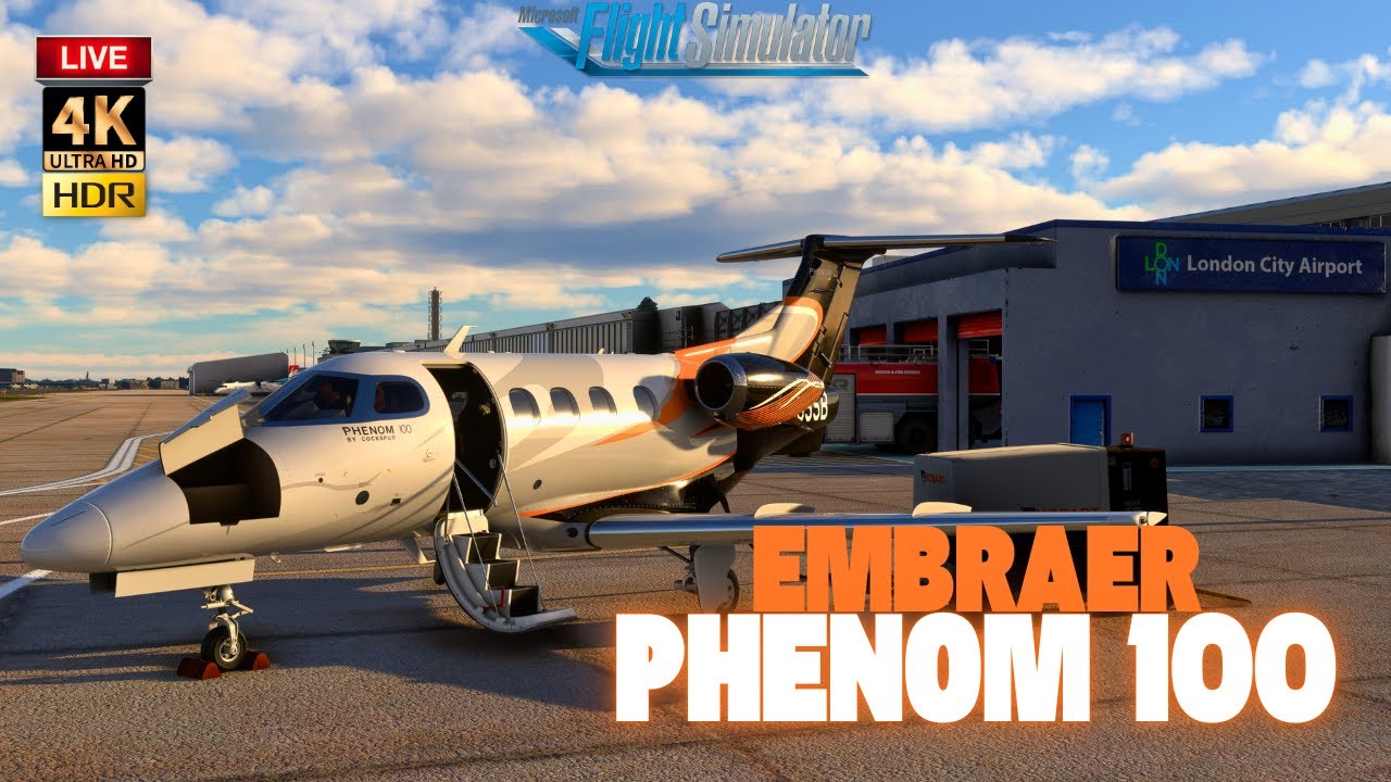 🔴 MFS20 [4K HDR] - Embraer Phenom 100: London City (EGLC) ➡ Paris (LFPB)