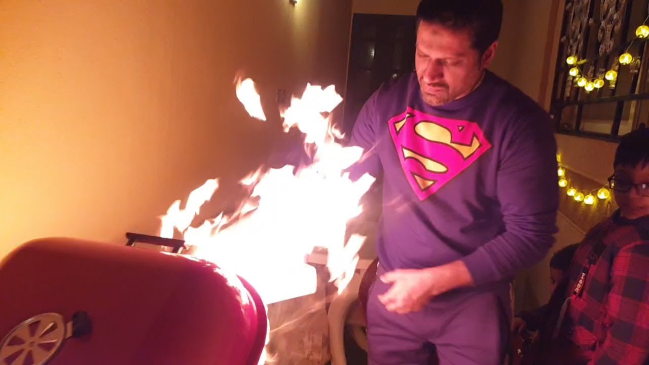 9 °C wali sardi aur hubby ne khilae garma garam tikkay - First BBQ in my new lawn
