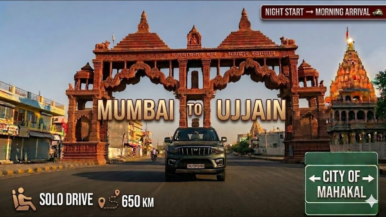 Mumbai To Ujjain Non-Stop Solo Night Drive🚩 | 650 KMS in my Mahindra Scorpio N