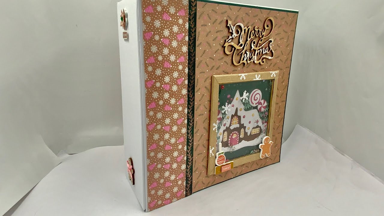 Album scrapbooking pop up thème noël pain d’épice