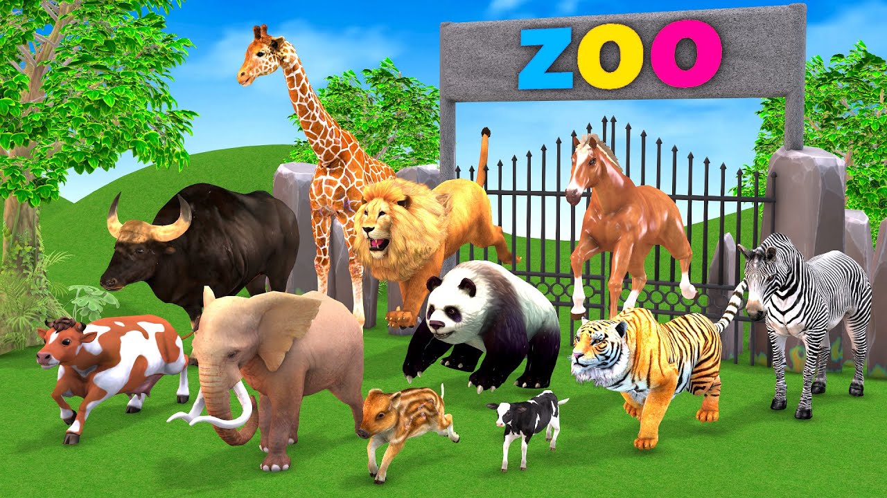 The Great Escape 3 : Zoo Animals Escape Adventure - Climbing the Long Fence | Funny Animals Cartoon