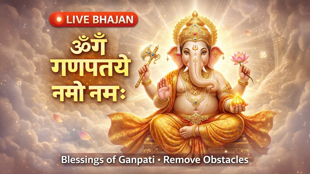 🔴 LIVE | ॐ गं गणपतये नमो नमः 🙏 | Morning Ganesh Mantra | Siddhivinayak Bhajan | Peace & Positivity