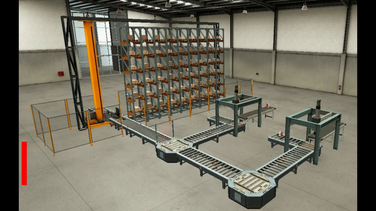 Automated Warehouse with Sorter and Loader