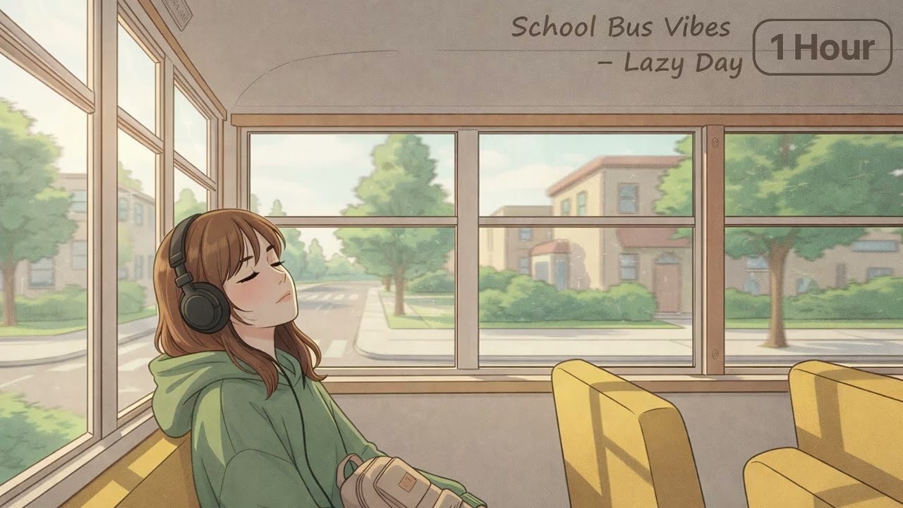 🚌 1 Hour School Bus Vibes｜Lazy Day Lo-fi Ride【ZynthTone】