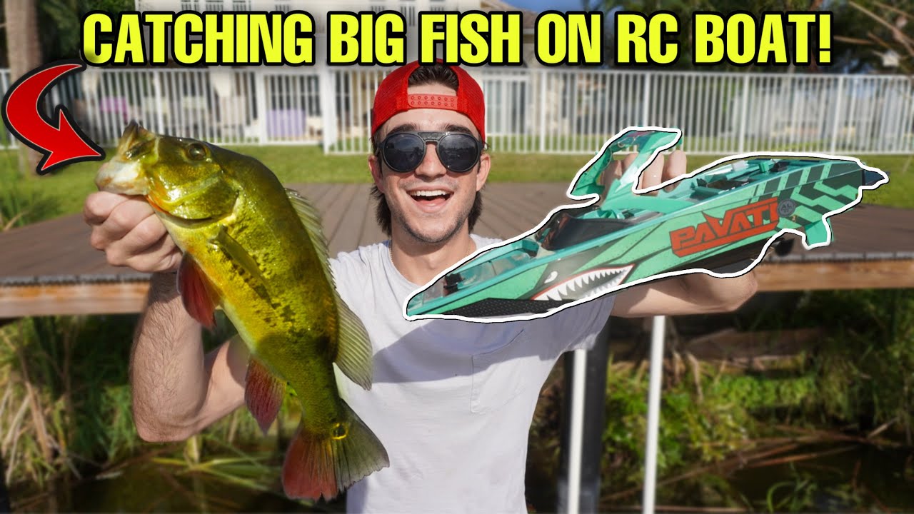 Catching BIG Fish Using RC BOAT!! *crazy*