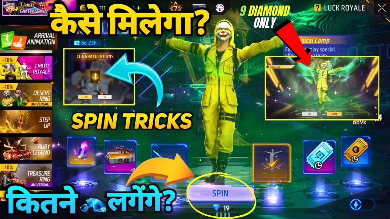 Magical Lamp Spin | New Arrival Animation Emote Free Fire Moco Store Total Kitna Diamond Lagega