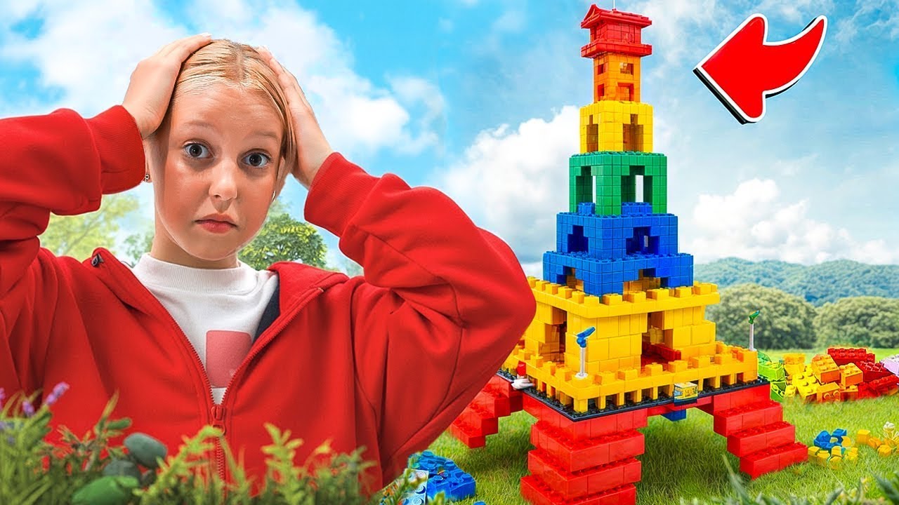 A legmagasabb Lego-torony! Amelka barátai építik a legmagasabb tornyot! Vicces kihívás