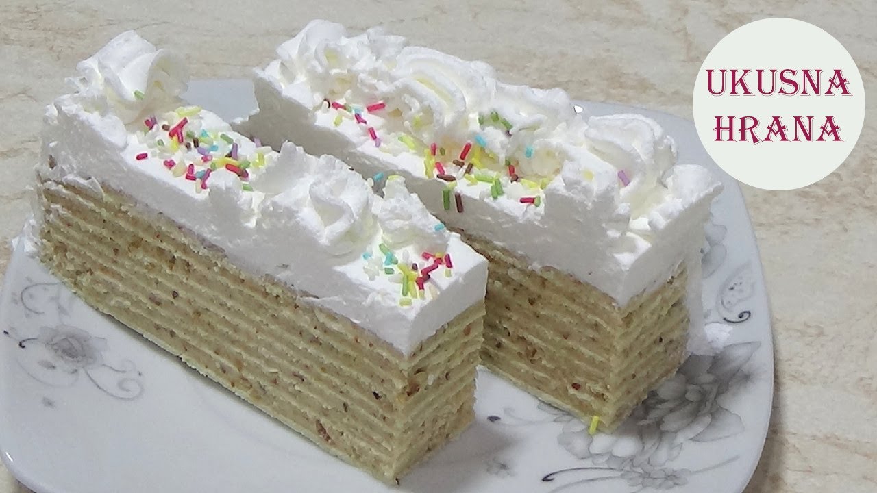 Posna bela torta sa rozen korama