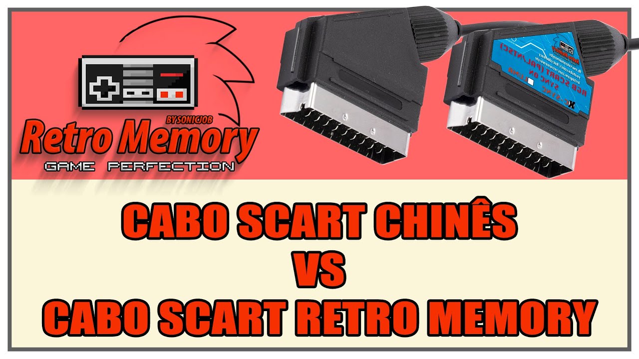 Comparação entre cabo scart chines e cabo scart RetroMemory