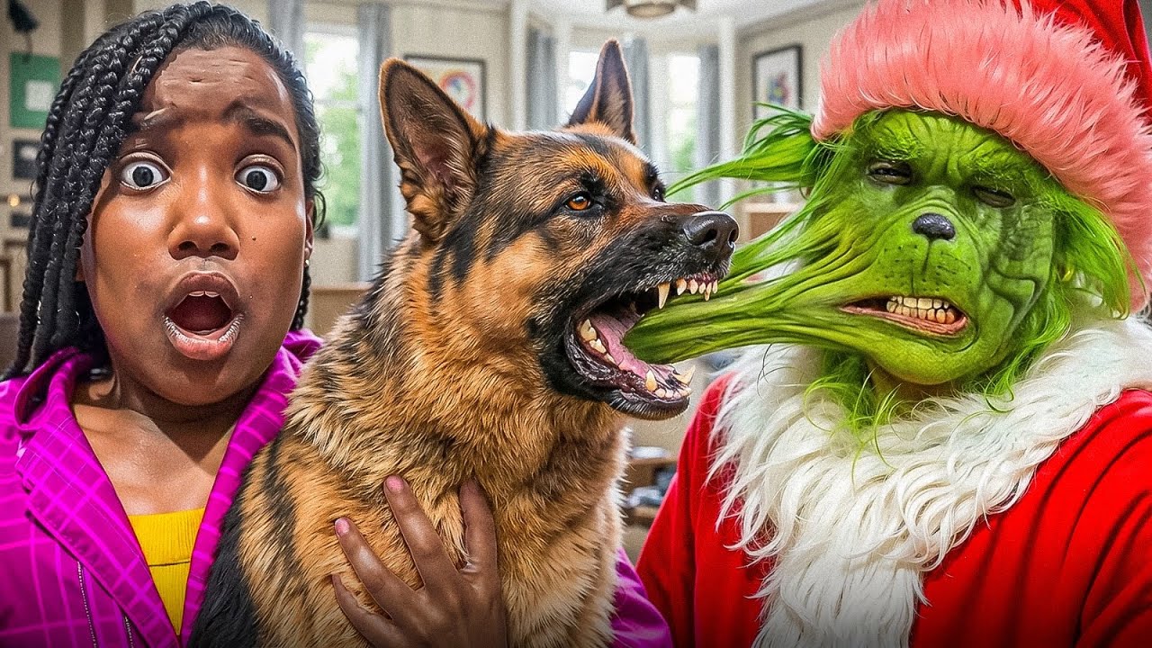 Our Dog ATTACKED the GRINCH...*FACE REVEAL* 💔 💔