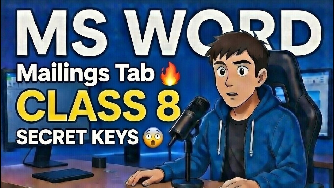 MS Word Class 8 | Mailings Tab Complete Tutorial | Mail Merge, Envelopes & Labels (Hindi/Urdu)