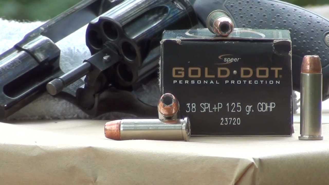 38 Special+P Gold Dot 125g ballistic gel test