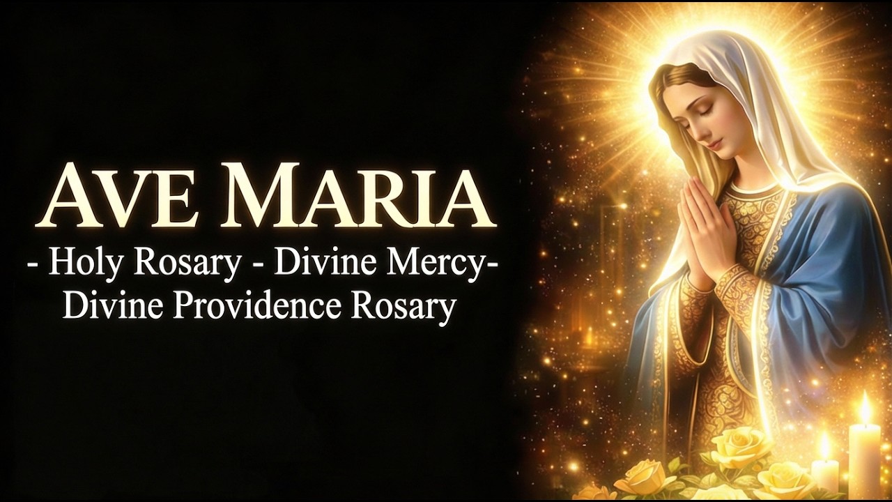 Ave Maria 🌹 A Sacred Journey of Prayer — Holy Rosary, Divine Mercy & Providence 🤍