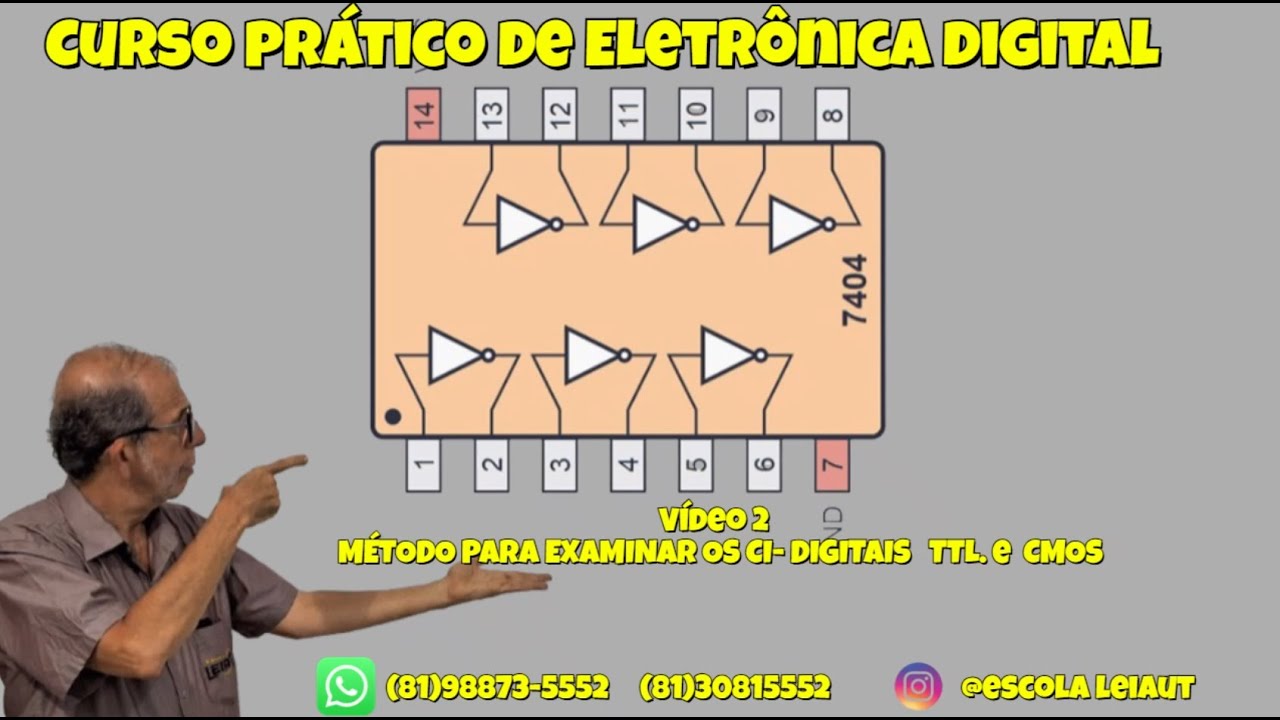 MÉTODO PARA EXAMINAR OS #CI- DIGITAIS   TTL. e  CMOS. (vídeo 2)