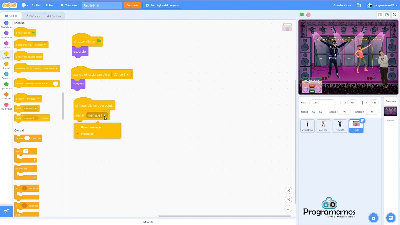 Sincronizar personajes en Scratch 3.0 para crear historias interactivas