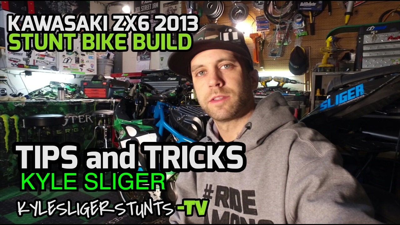 KAWASAKI ZX6 2013-2015 STUNT BIKE BUILD video 