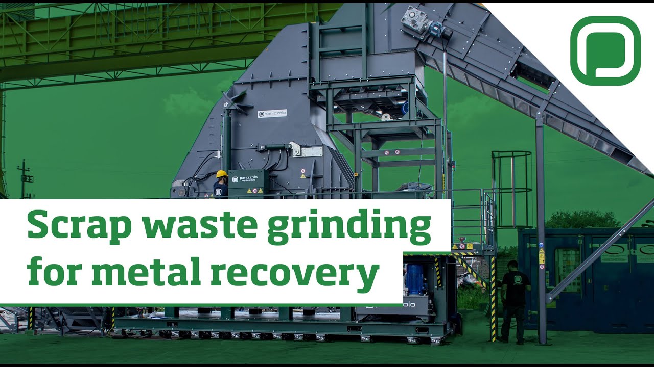 Scrap waste grinding for metal recovery Panizzolo Mega 1500
