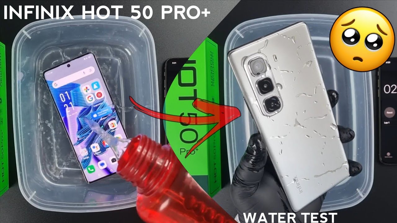 Infinix Hot 50 Pro Plus Water Test 💧💦| Let's See Hot 50Pro+ is  Actually iP54 Waterproof?