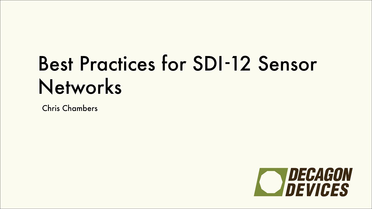 Best Practices for SDI-12 Sensor Networks