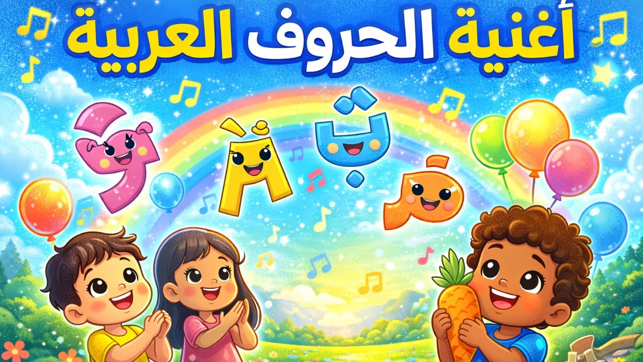 Arabic Alphabet song for Kids 🎵 تعلم الحروف العربية للأطفال | أغنية الحروف الأبجدية الممتعة 🌟