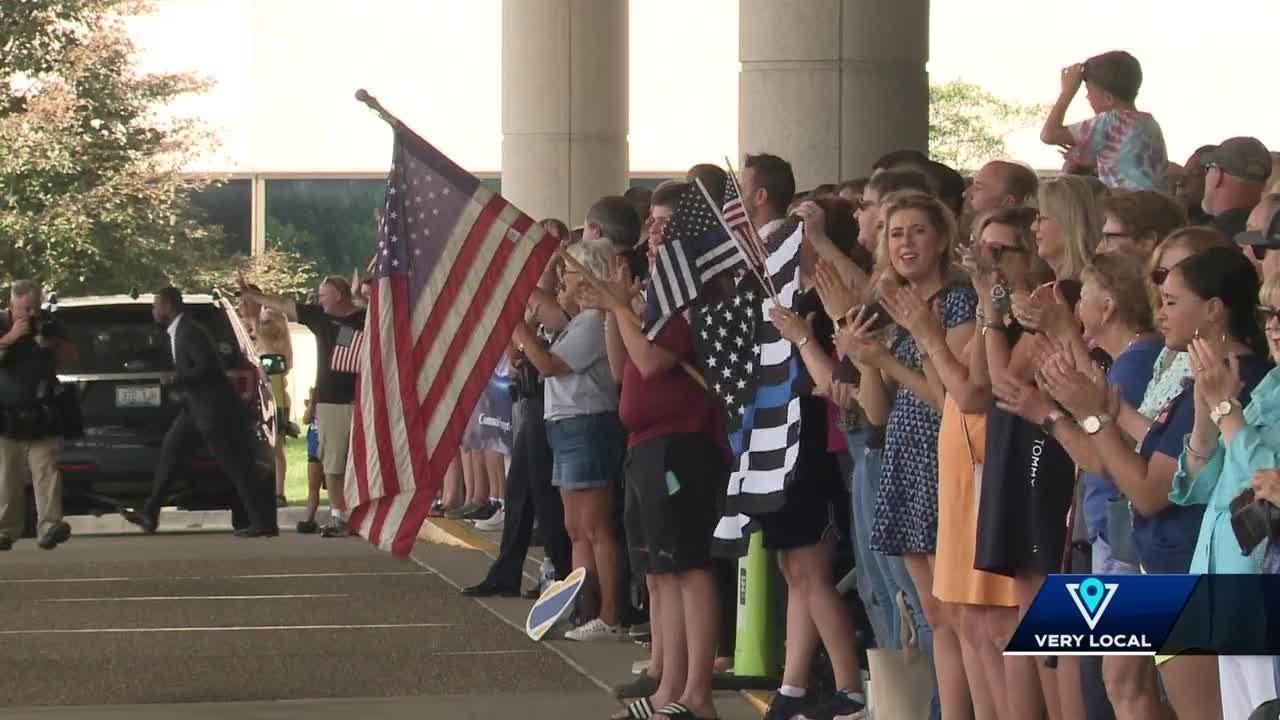 Celebrating LMPD Officer Nick Wilt's return home
