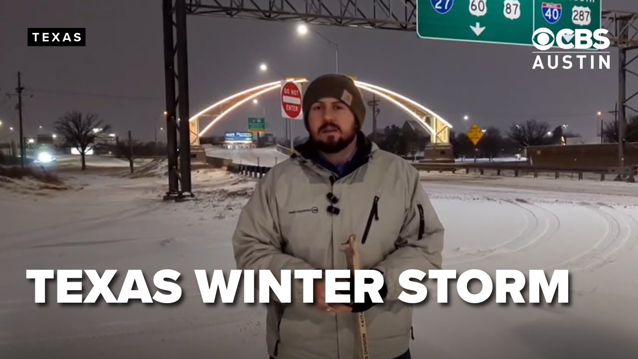 Winter weather reports from across Texas
