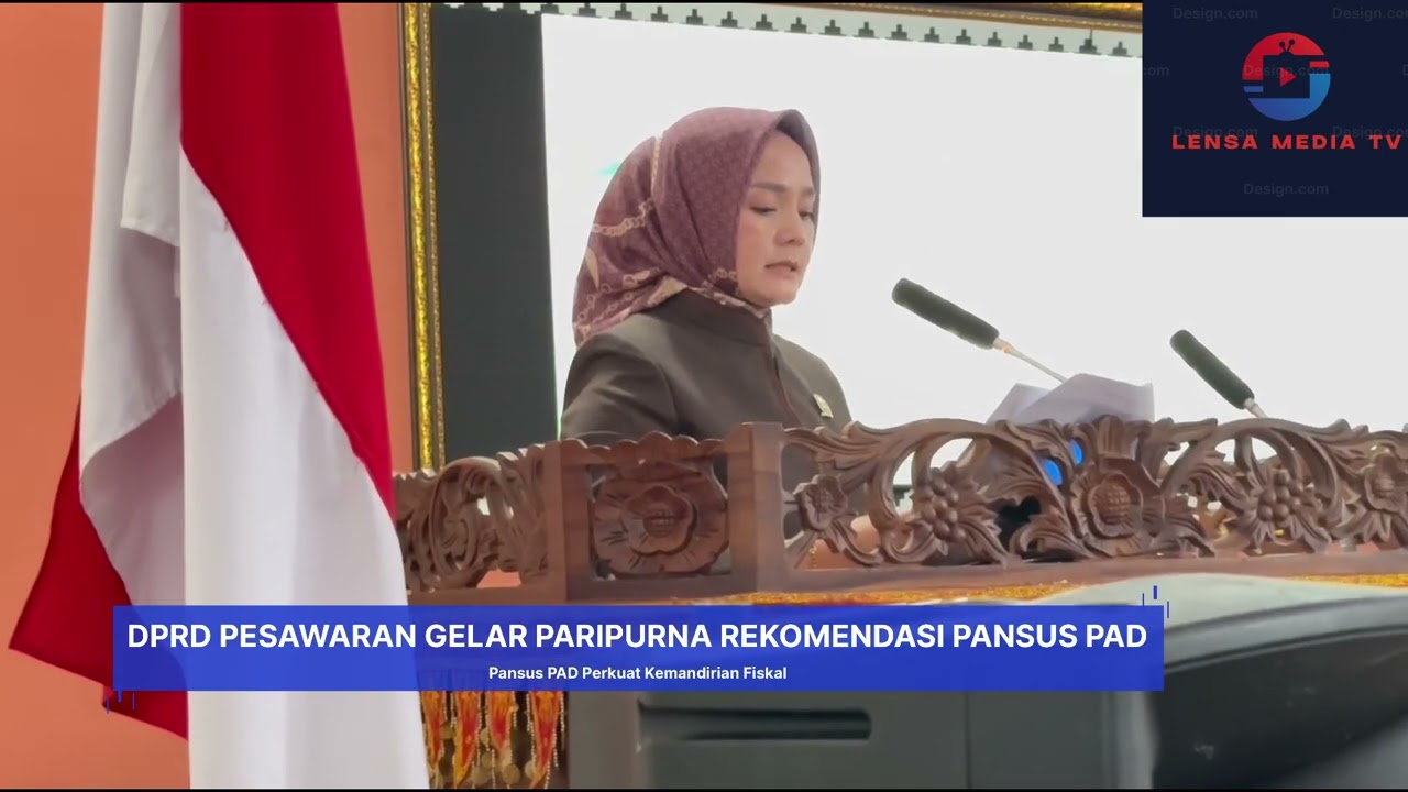 DPRD PESAWARAN GELAR PARIPURNA REKOMENDASI PANSUS PAD