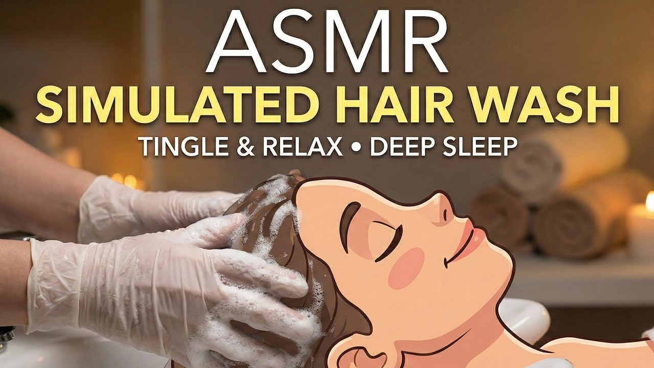 [ASMR] Immersive Simulated Hair Wash & Scalp Massage (10 Min / No Talking)