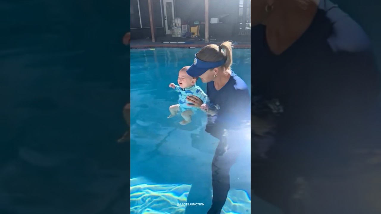 Why are babies thrown into swimming pools in America? #shorts