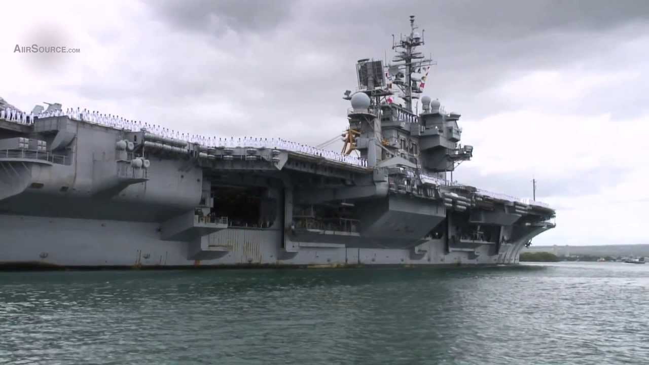 USS Kitty Hawk Aircraft Carrier - Arrival at Pearl Harbor. Part 3/4