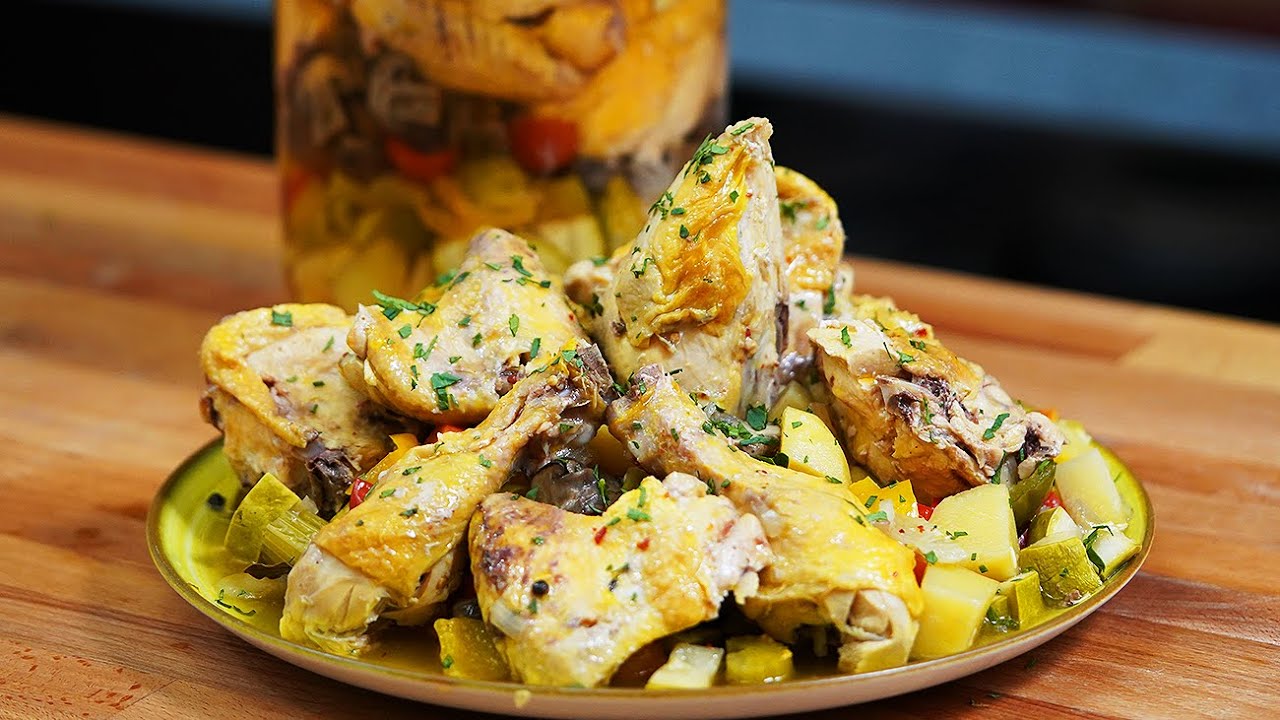 Самое нежное куриное мясо с овощами в банке | Шеф-повар Пауль Константин