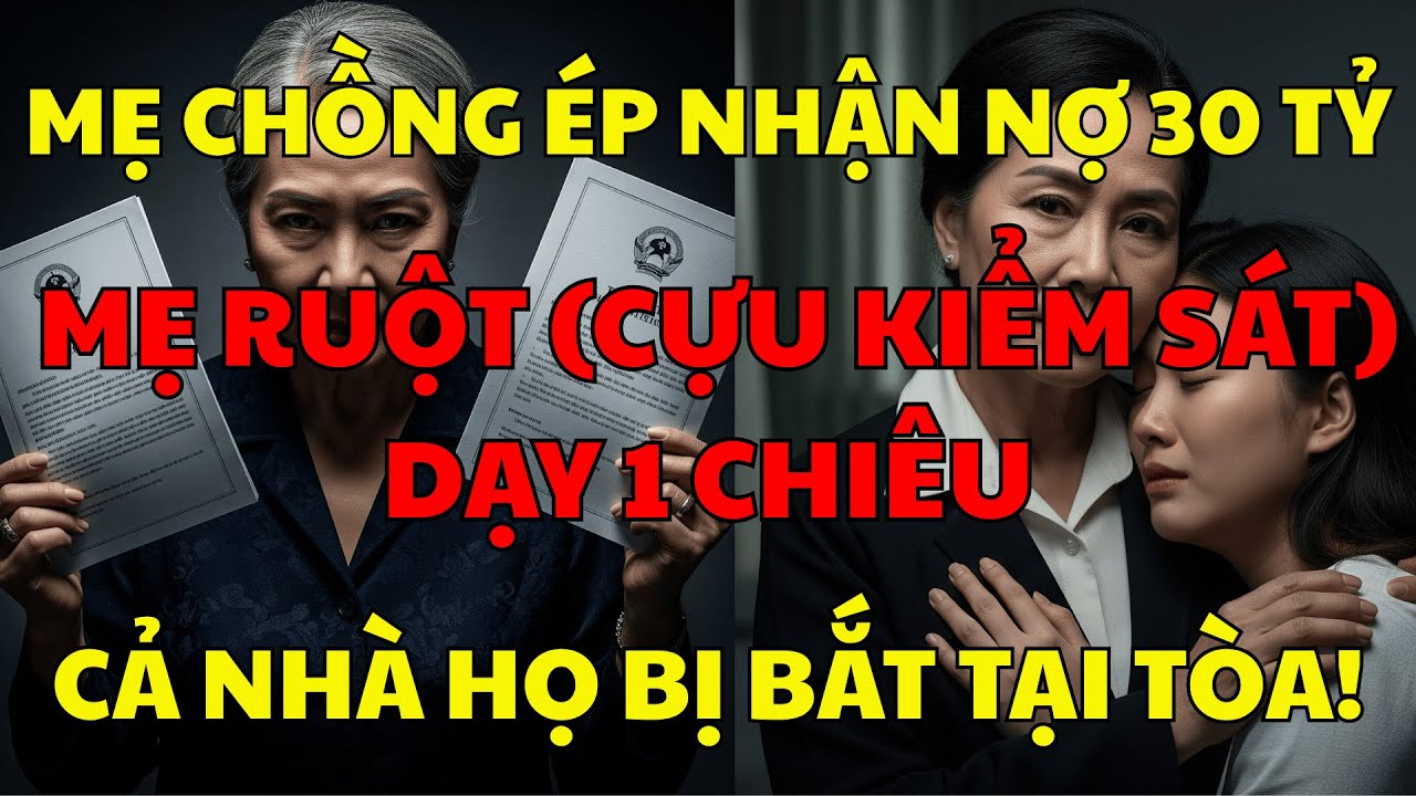 Mẹ Chồng Kiện Đòi 30 Tỷ Nợ Giả, Ép Tôi Ra Khỏi Nhà. Mẹ Ruột Dạy 1 Chiêu. Cả Nhà Nọ Tái Mặt.