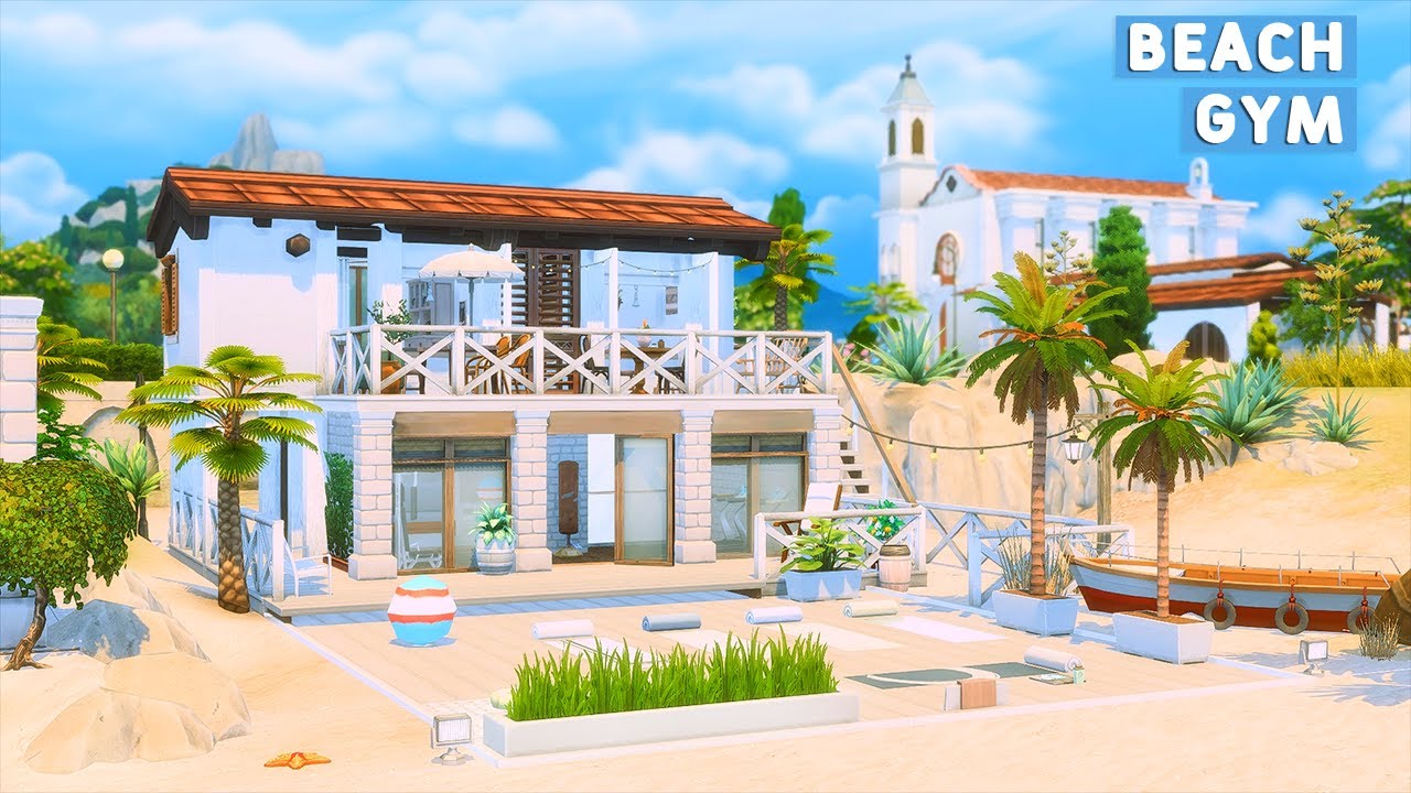 🌅⛱ Beach Gym & Yoga | No CC | The Sims 4: My Wedding Stories | Stop Motion Build