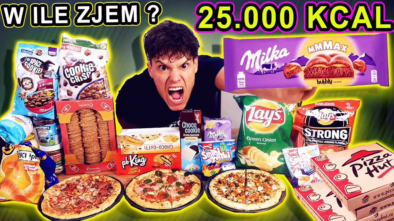 CZŁOWIEK VS 25.000 KCAL ! EPIC CHEAT MEAL CHALLENGE !