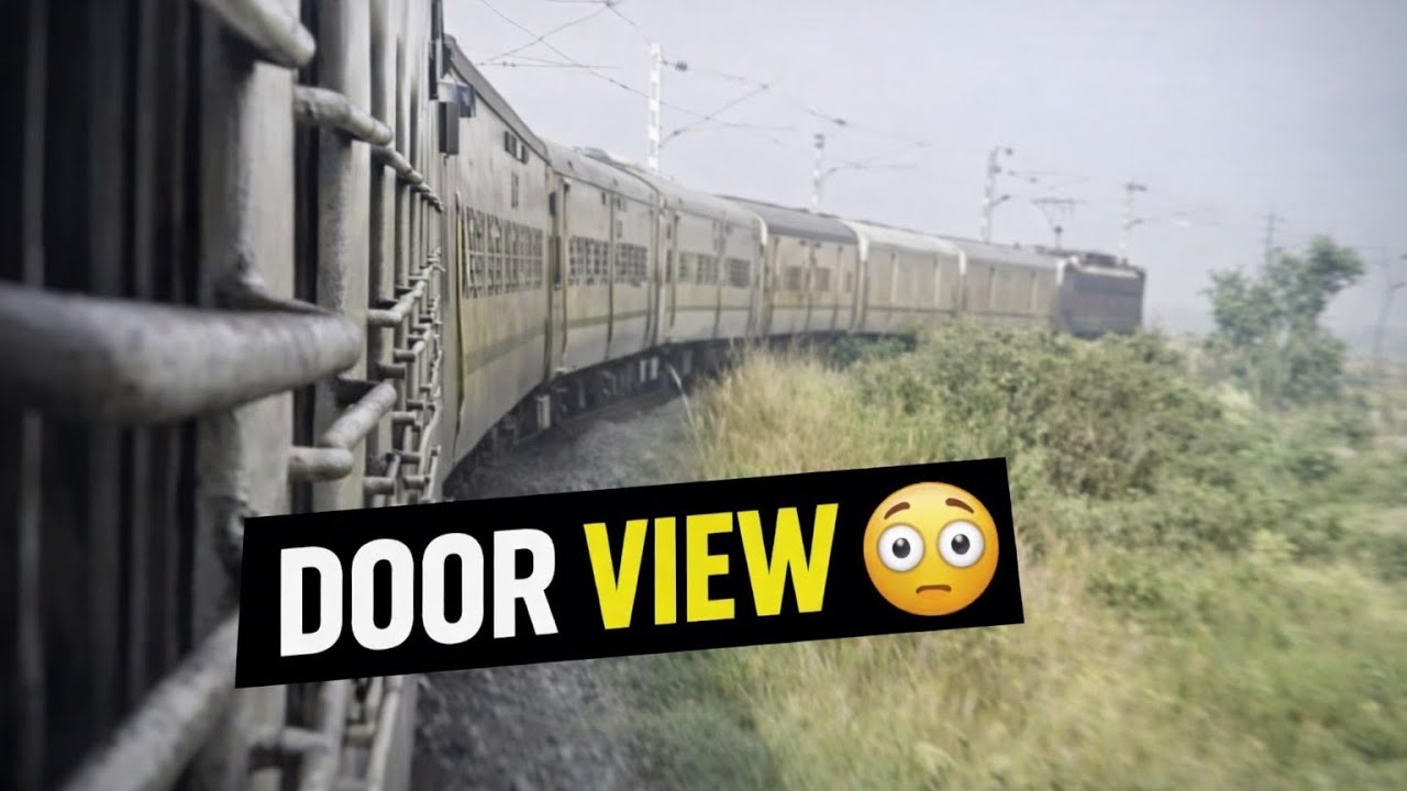 Door View Train Journey 🚆 | Express Train Speed & Crossing Moments