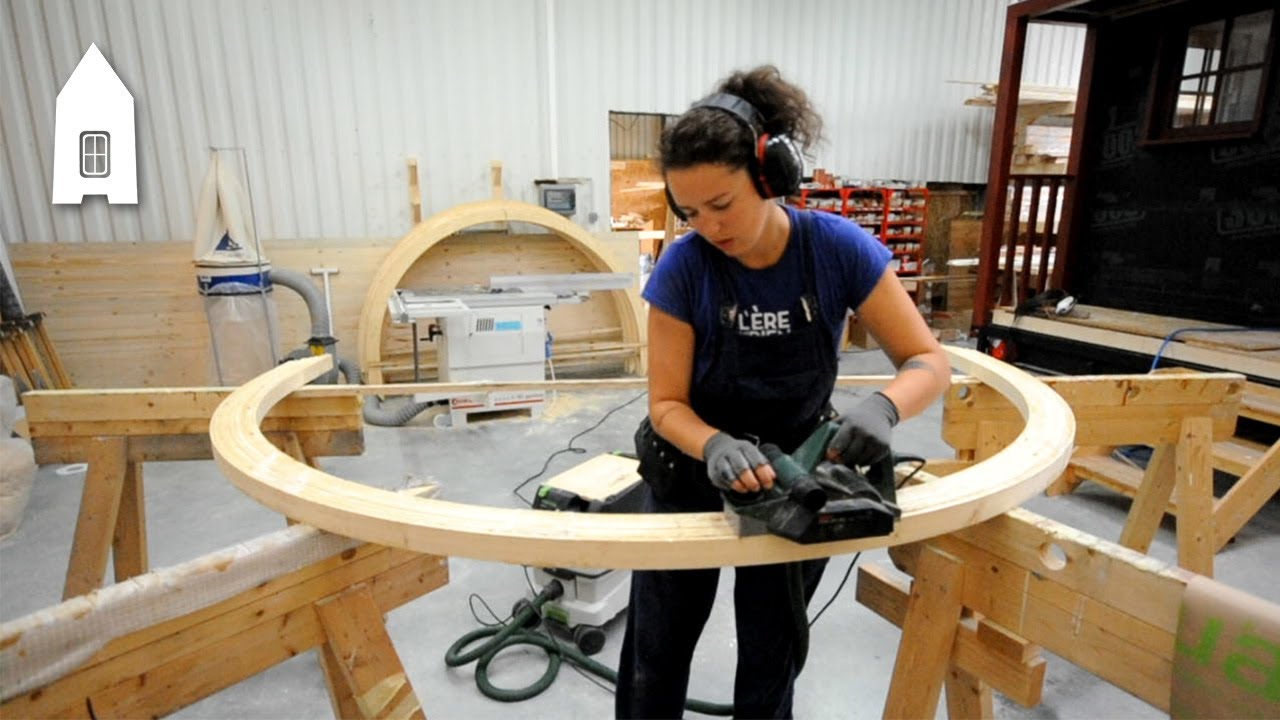 Fabrication des chevrons courbes de la tiny house Flamenco