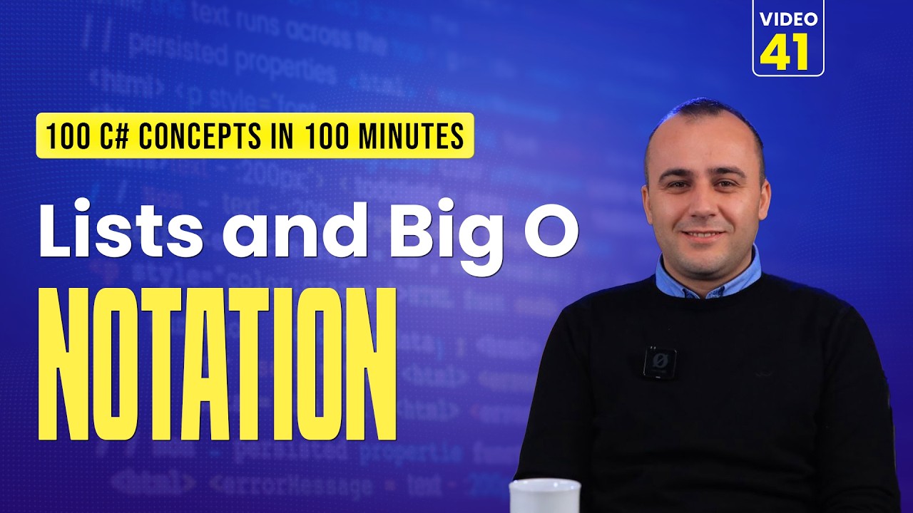 41. Подробный анализ списков в C# и объяснение нотации Big O.