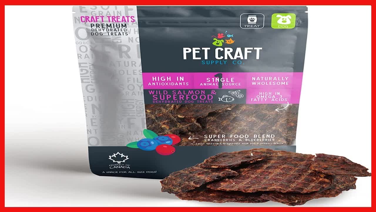 Pet Craft Supply Wild Caught Pure Dehydrated Pacific Salmon Blueberry Cranberry Superfood Healthy