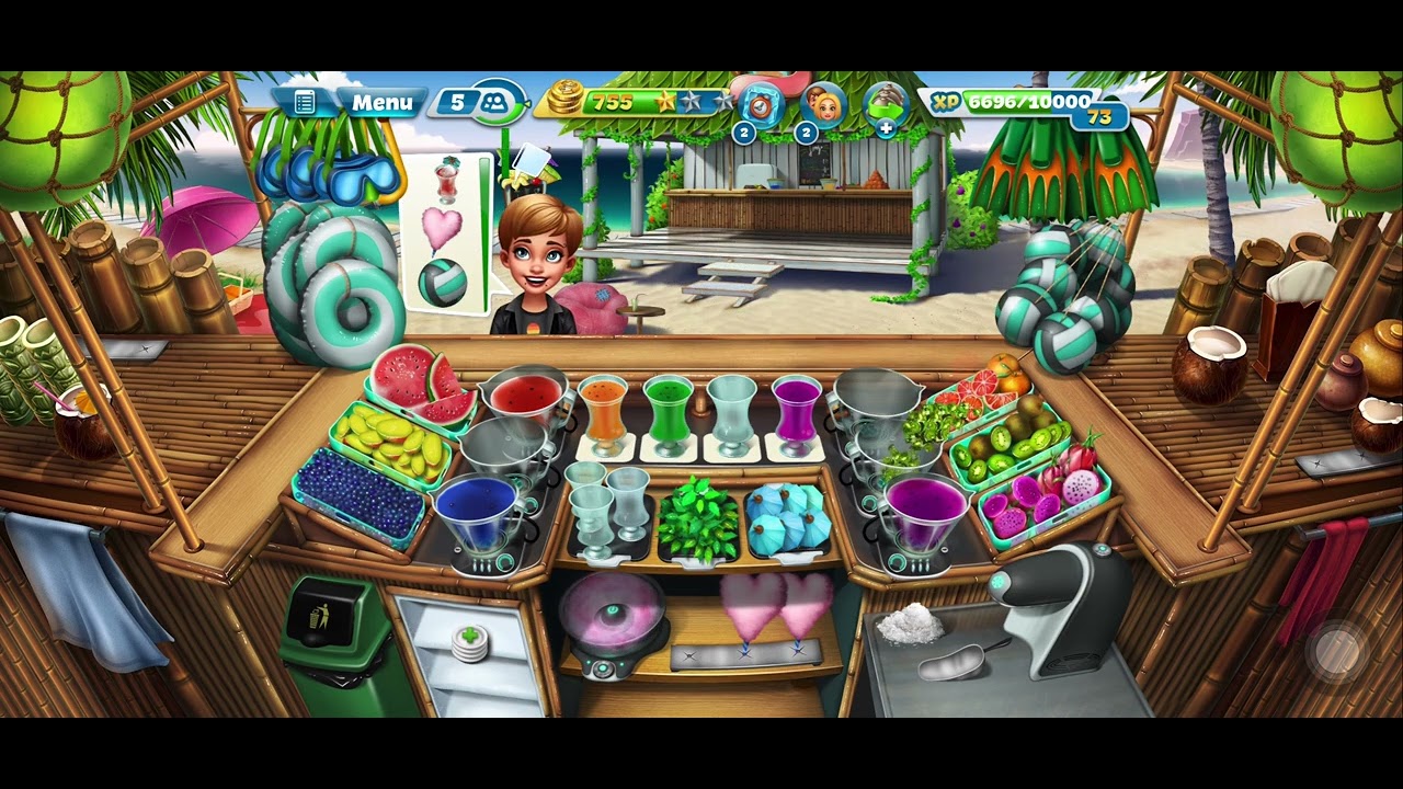 COOKING FEVER: Paradise Cocktail Bar Level 20 | 3 Stars ⭐️ #gaming  #cookingfever #cooking 