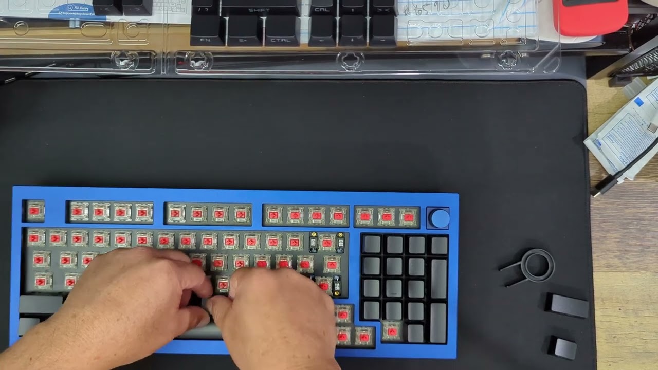 My Keychron Q5 ALL METAL keyboard set up with Cherry MX Switches