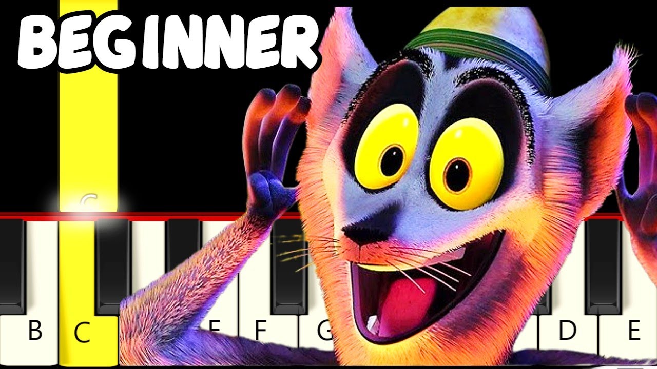 I Like to Move It Move It - Madagascar - Fast and Slow Piano Tutorial - Beginner