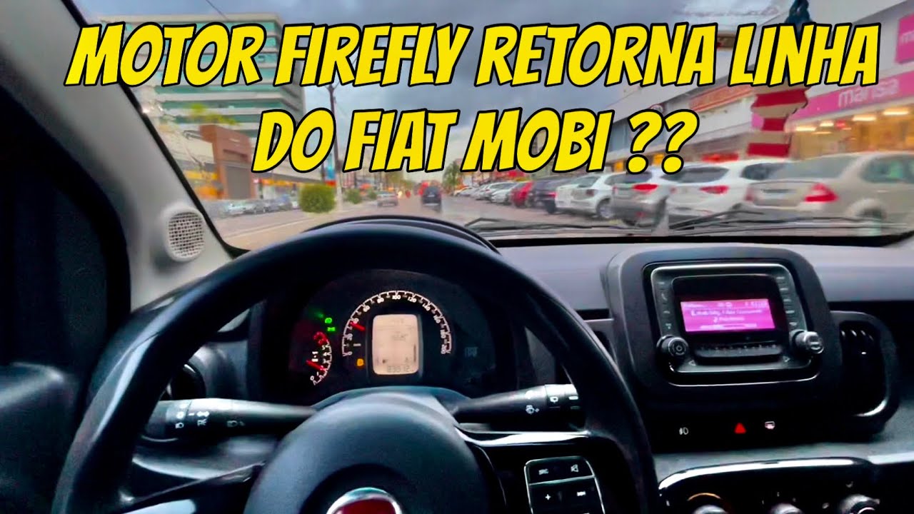 FIAT VOLTA COM MOTOR FIREFLY NO MOBI ?? MOBI VLOG NA CHUVA COM MOBI GUERREIRO.