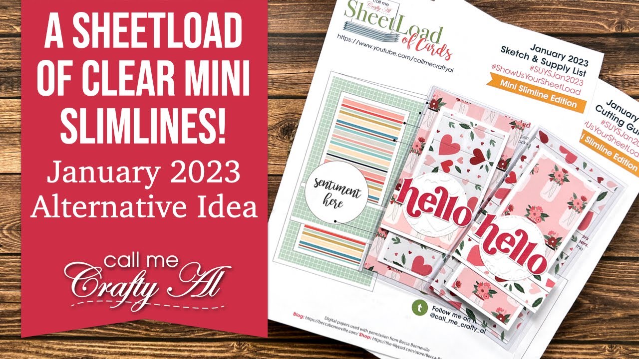 A SheetLoad of CLEAR Mini Slimline Cards | January 2023 SheetLoad of Cards Alternative #SLCTJan2023